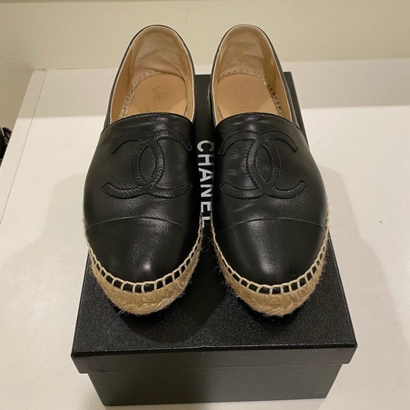 Chanel Black Leather Espadrilles 36 6 - Picture 8 of 8